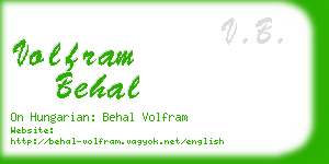 volfram behal business card